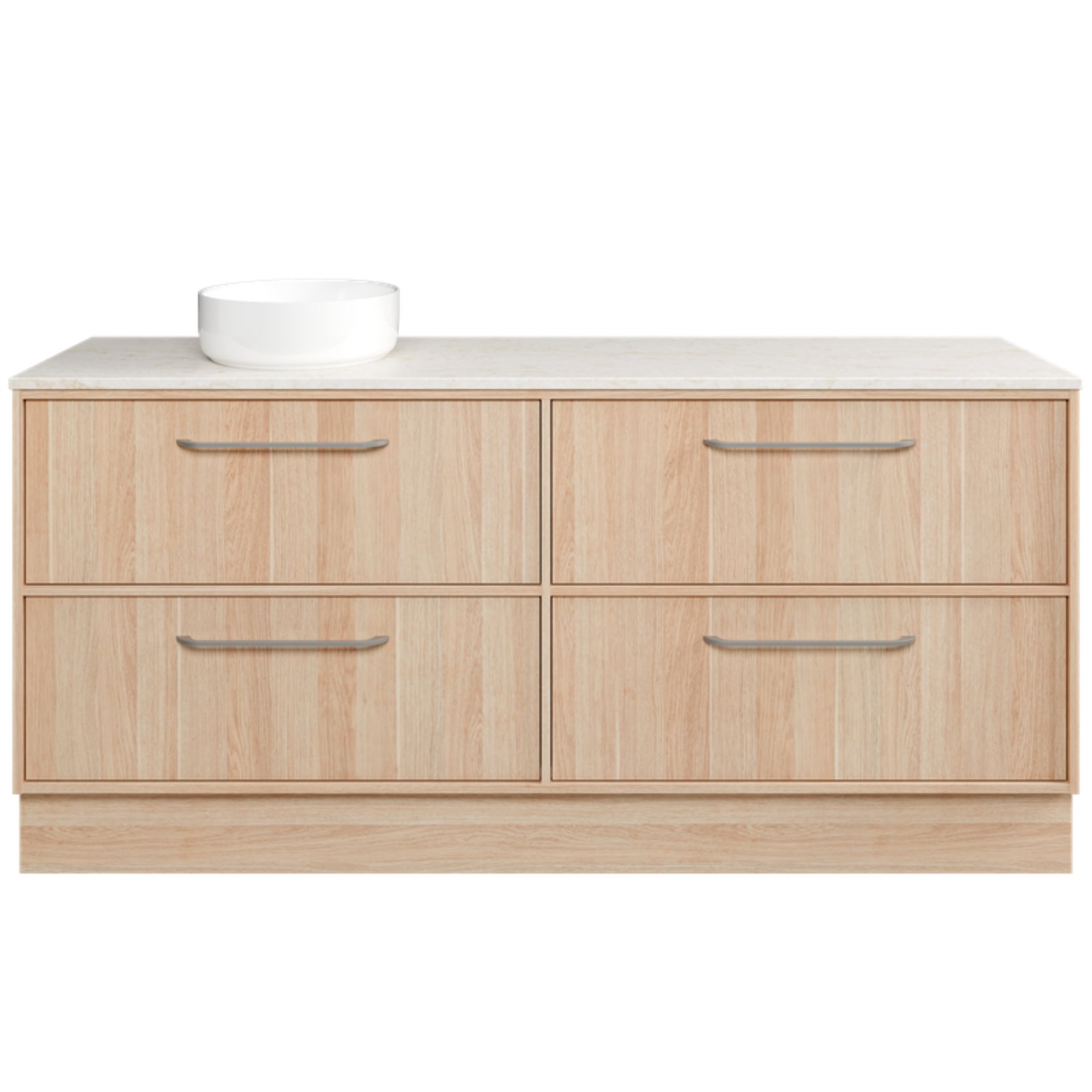 Timberline Taro Floor Standing Vanity with SilkSurface Top and Above Counter Basin TAR-V-1800-R-SSA-F-The Blue Space