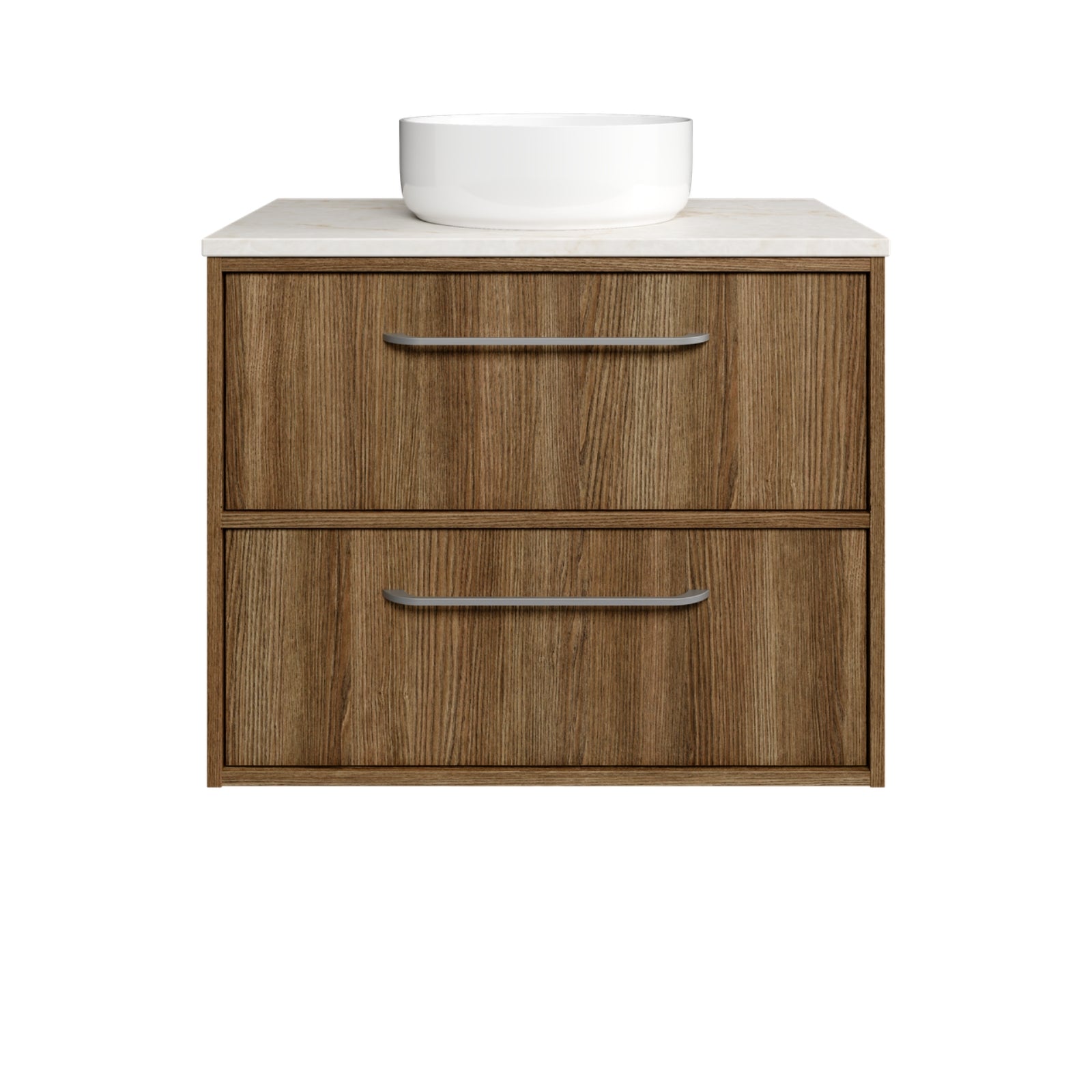 Timberline Taro Wall Hung Vanity with SilkSurface Top and Above Counter Basin TAR-V-750-C-SSA-W - The Blue Space