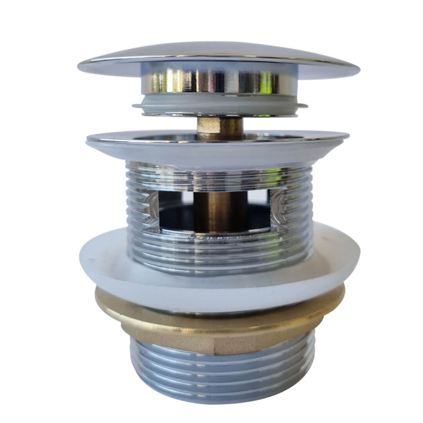 Parts Turner Hastings 40mm Safety Pull-Out Pop-Up Bath Waste with Short Tail with Overflow - Chrome BA411PO-OF-CH - The Blue Space