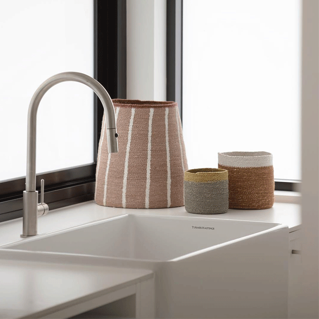 Turner Hastings Novi 75 x 46 Fireclay Single Butler Sink, Universal Flat or Ribbed