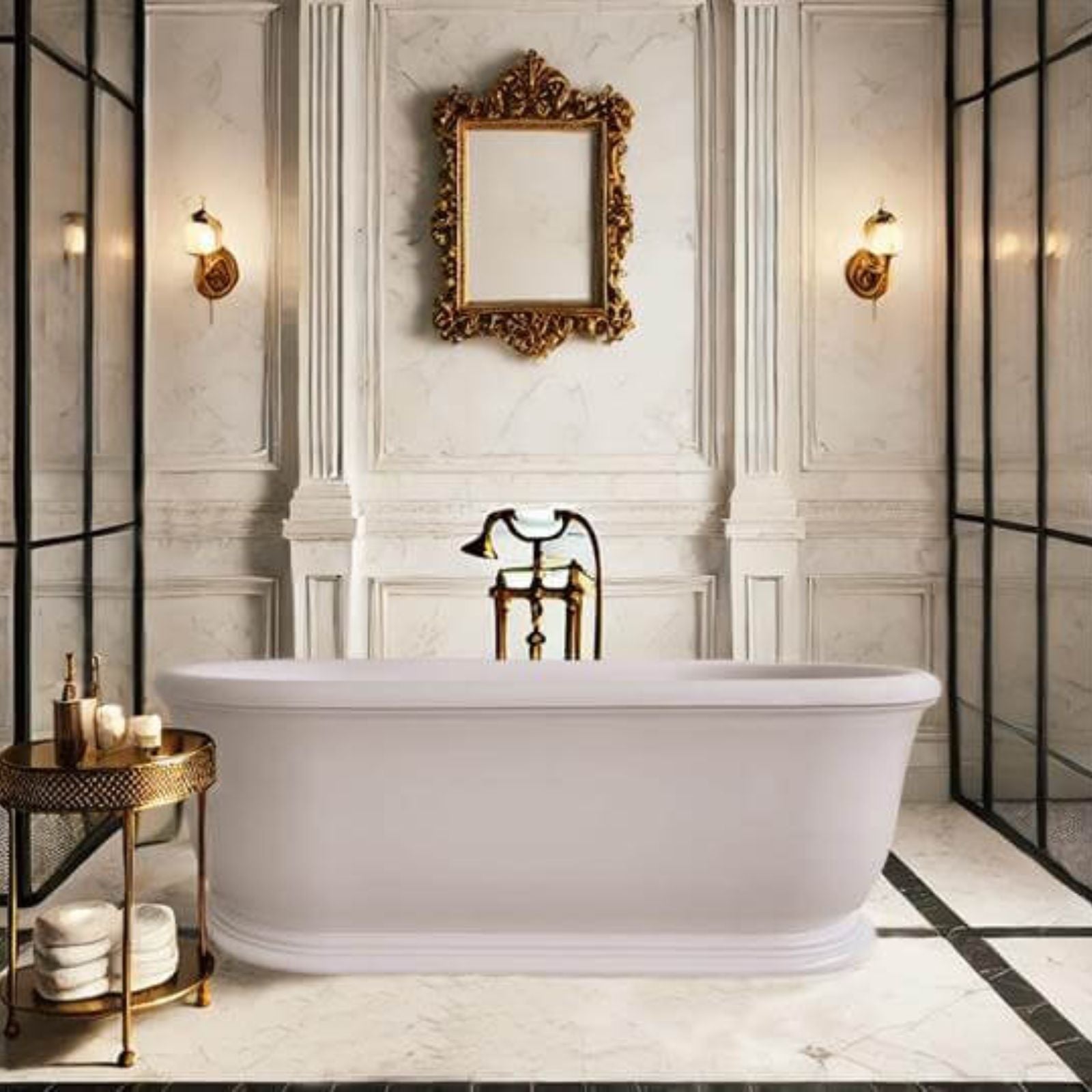 Lifestyle 1 Turner Hastings Camden 180 x 85 TitanCast Bath - Satin Silk White CM1800TCB - The Blue Space
