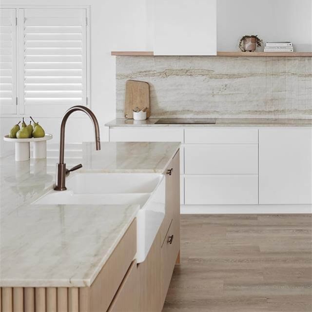 Lifestyle 2 Turner Hastings Chester Double Flat Front Fine Fireclay Butler Sink - 1 Taphole 7403-1TH - The Blue Space