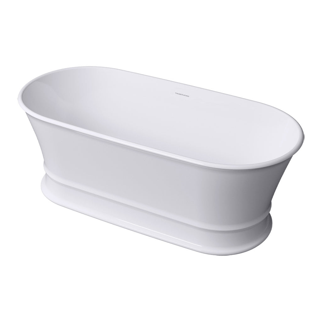 Turner Hastings Claremont 170 x 84 MagnaCast Free Standing Bath - Gloss White No Overflow CL1700MCB-GW - The Blue Space
