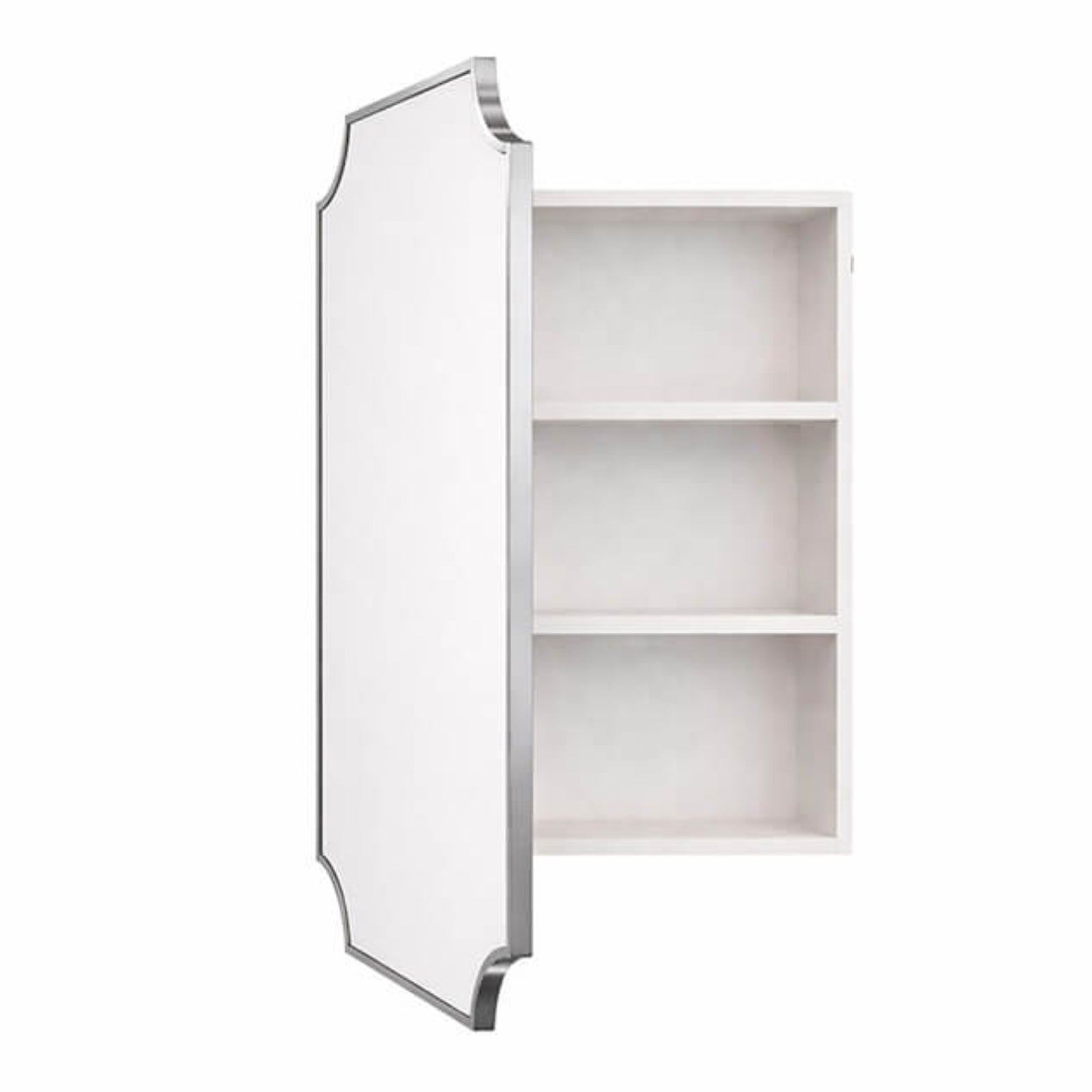 Open Door Turner Hastings Claremont 800x500mm Shaving Cabinet - Chrome CL404SC-CH - The Blue Space