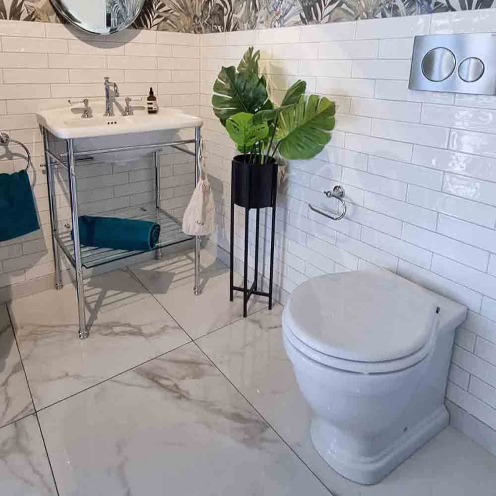 Lifestyle 2 Turner Hastings Claremont Floor Mounted Toilet Pan + Seat CL210FP - The Blue Space