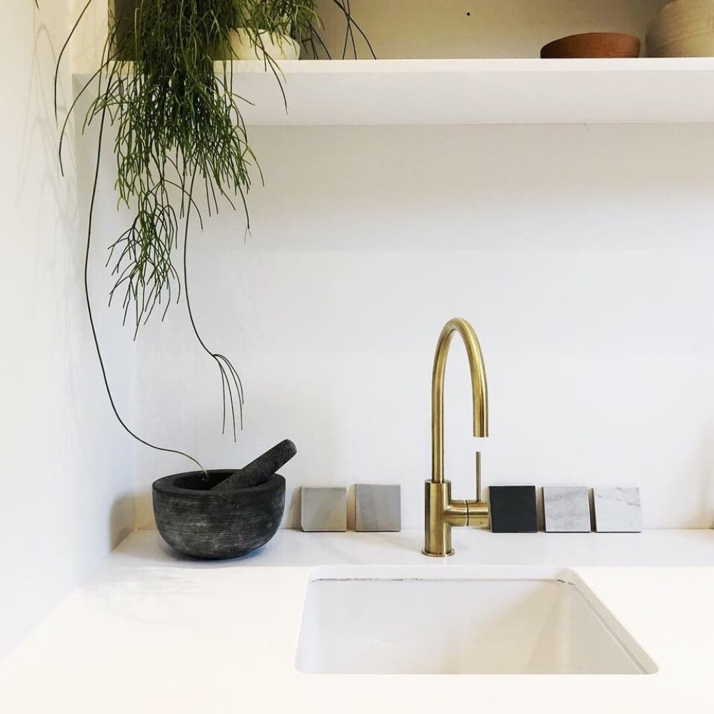 Lifestyle 6 Turner Hastings Cuisine 46 x 46 Inset/Undermount Fine Fireclay Sink CU46FS - The Blue Space