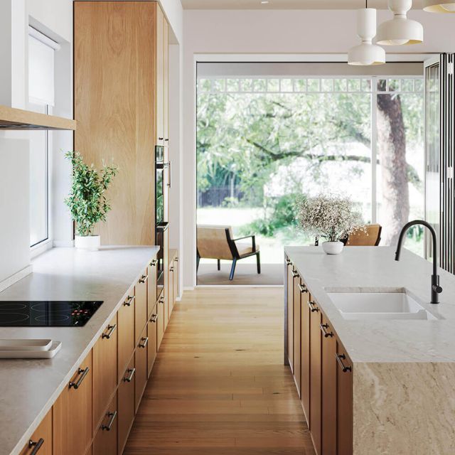 Lifestyle 2 Turner Hastings Cuisine 93 x 48 One And A Half Bowl Inset/Undermount Fine Fireclay Gloss White Sink CUD93FS - The Blue Space