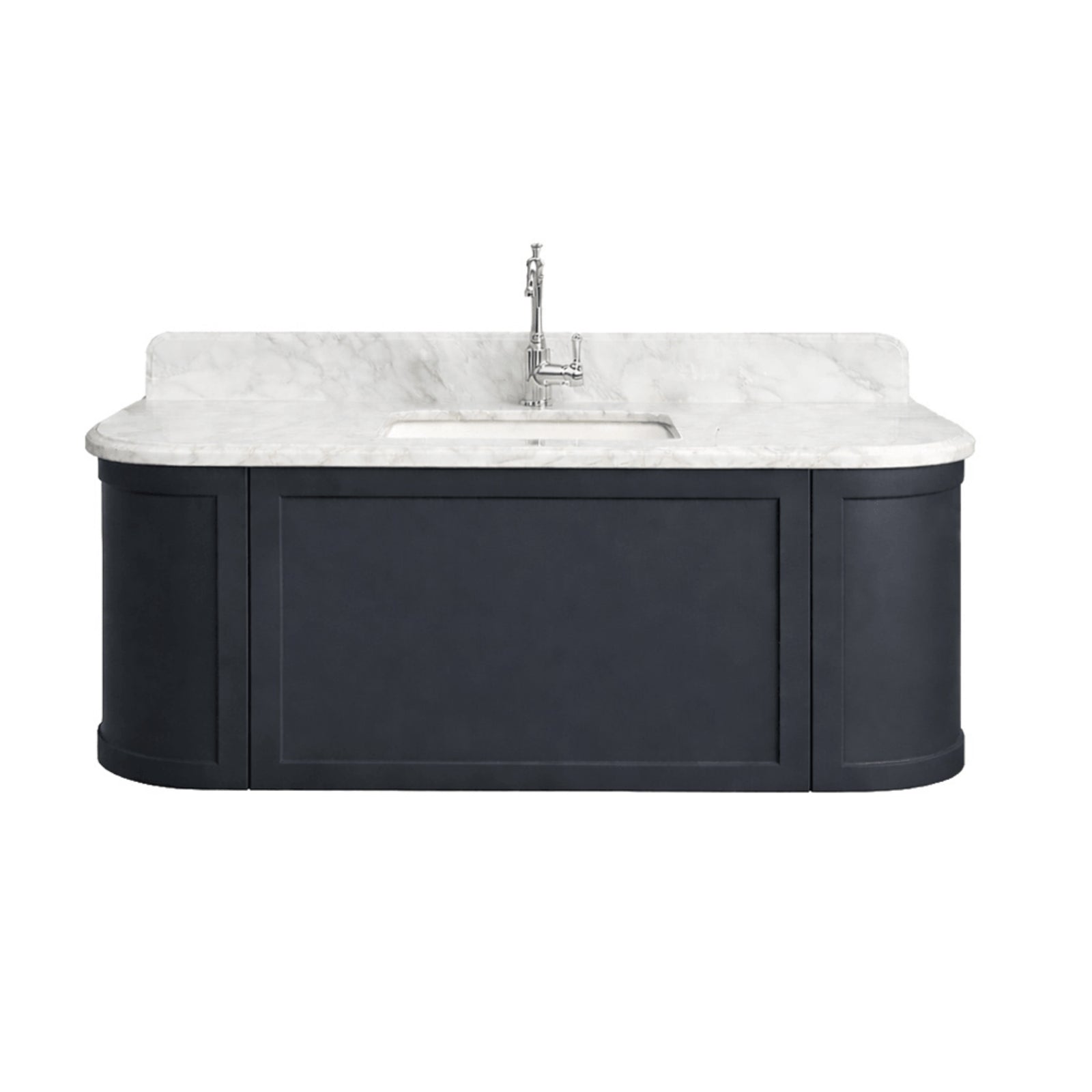 Turner Hastings Evara 120 x 53 Wall Hung Vanity with Real Marble Top & Under Counter Basin - Aegean Blue EV122-AB-1TH - The Blue Space