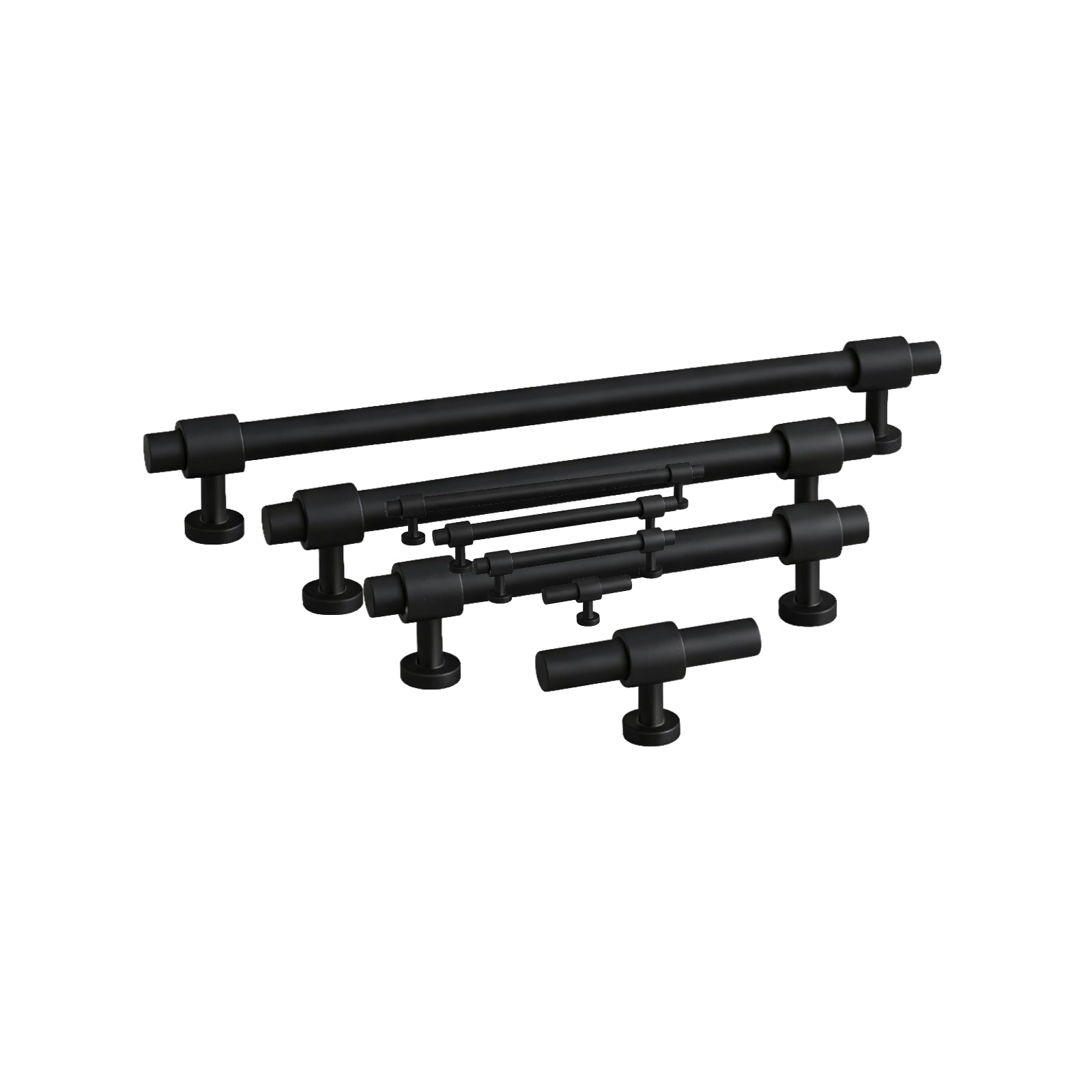 Variations Turner Hastings Fanetta 160mm Pull Handle Matte Black FA160CB-MB - The Blue Space