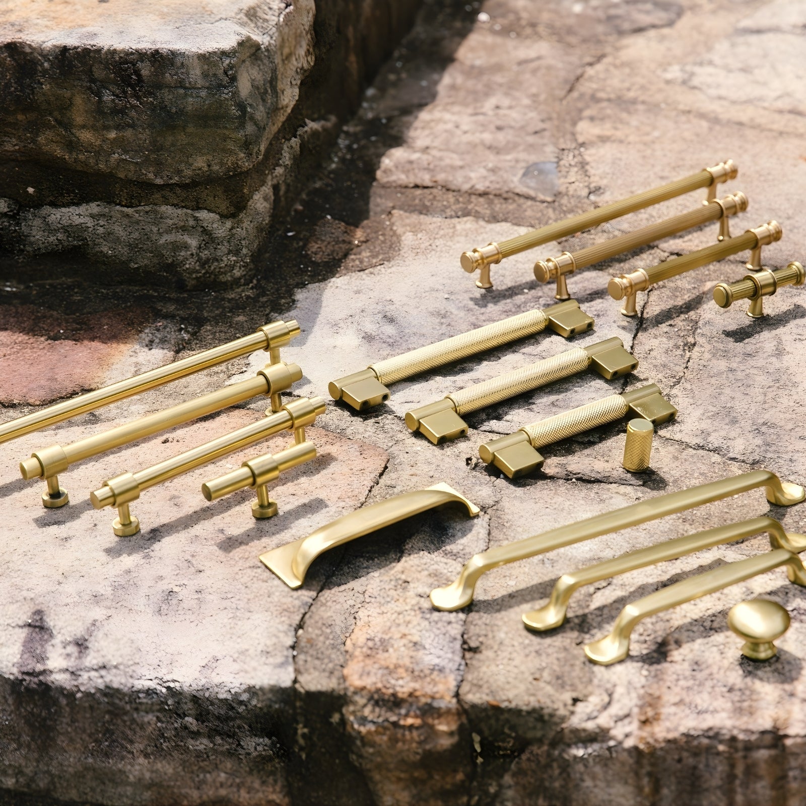 Range Turner Hastings Fanetta 224mm Pull Handle Brushed Brass FA224CB-BB - The Blue Space