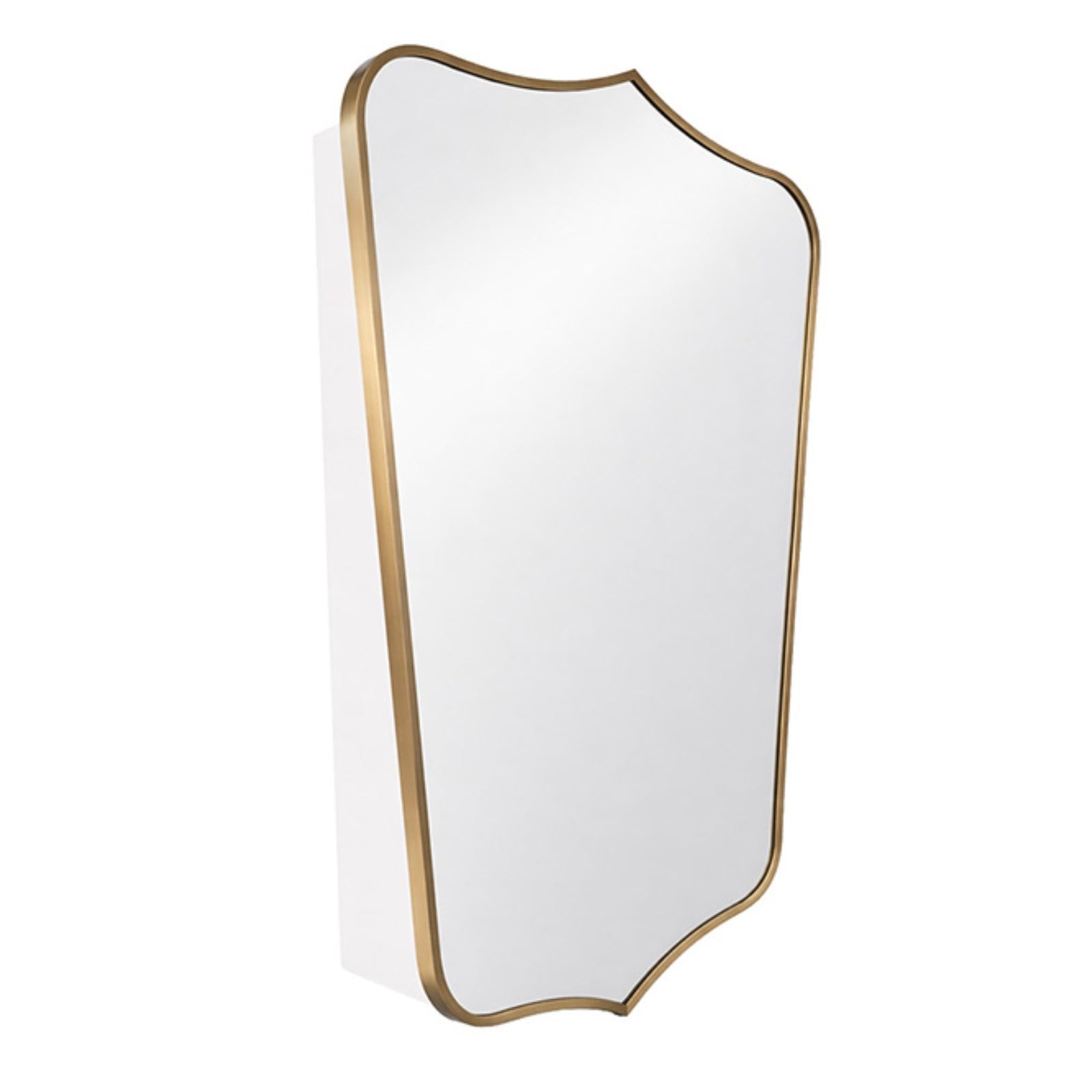 Turner Hastings Mayer Shield 800x500mm Shaving Cabinet - Brushed Brass MA407SC-BB - The Blue Space