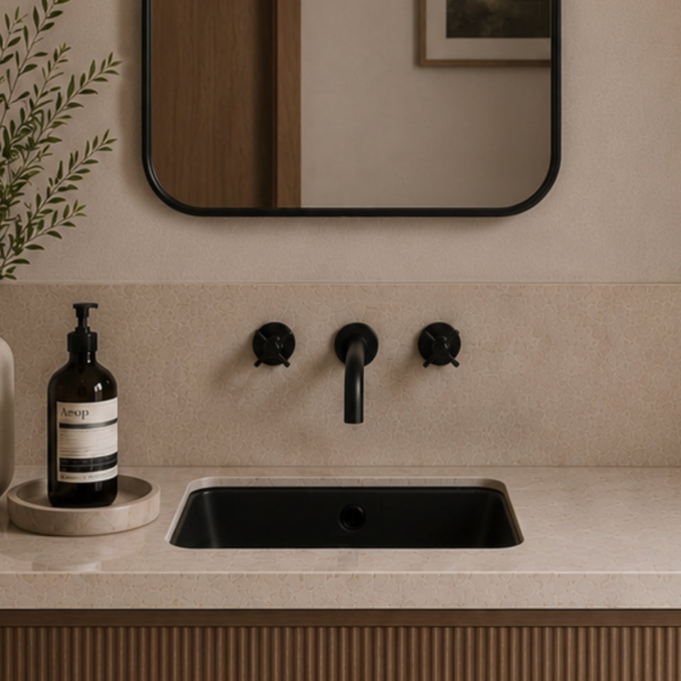 Turner Hastings Mini Agres 44x26 Under Counter Basin - Matte Black