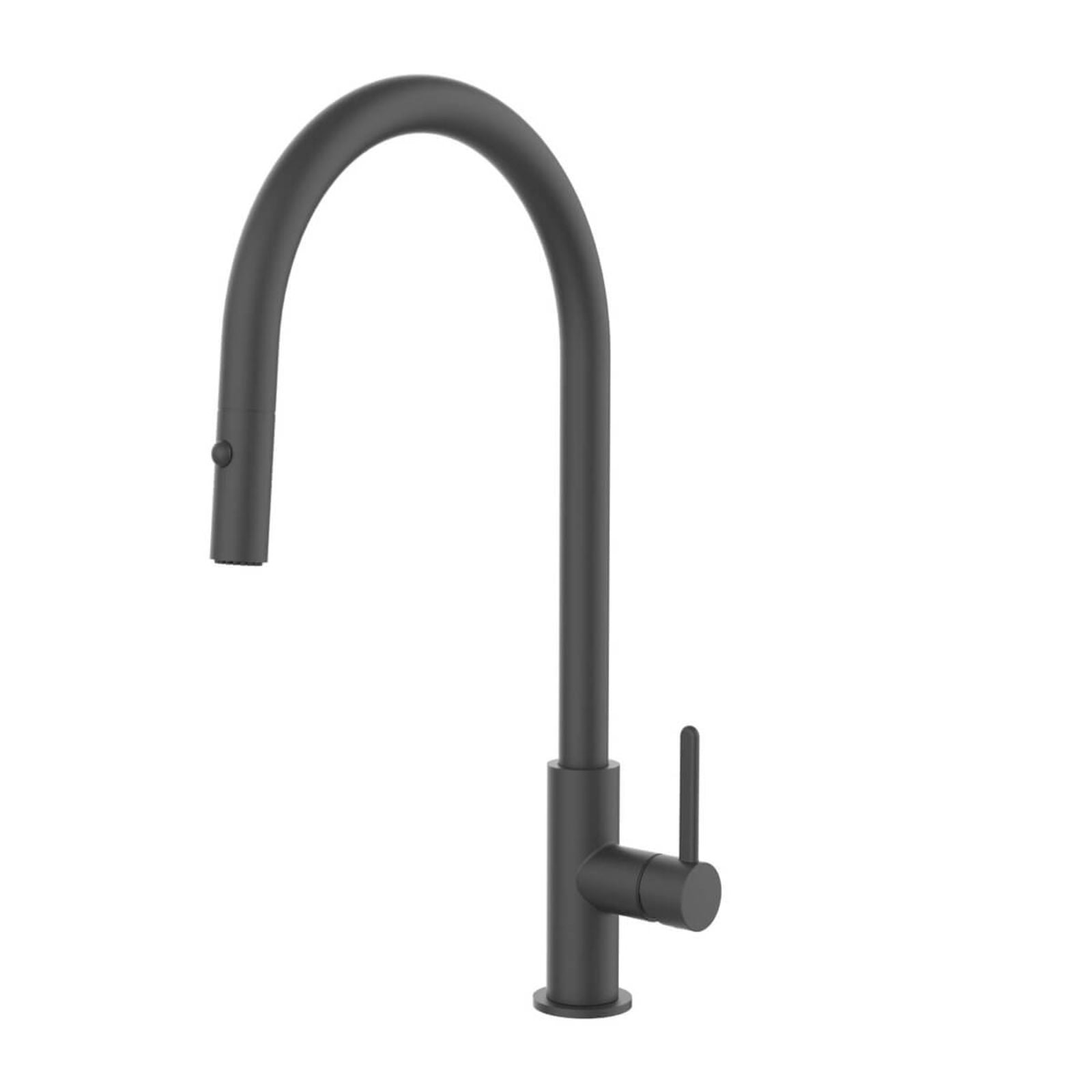 Turner Hastings Naples Pull Out Mixer Tap - Matte Black NA305PM-MB - The Blue Space