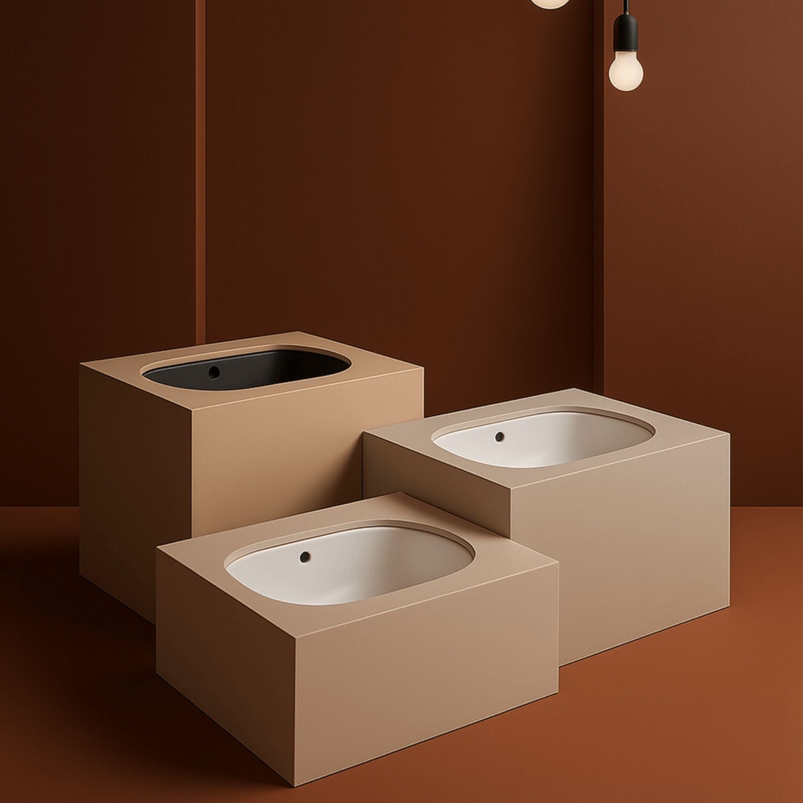 Lifestyle 1 Turner Hastings Narva 57x 39 Undercounter Pill Basin - Matte White NA573UPB-MW - The Blue Space