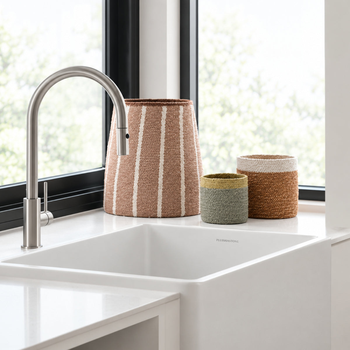 Turner Hastings Novi 75 x 46 Fireclay Single Butler Sink, Universal Flat or Ribbed NO753FS-MW - The Blue Space