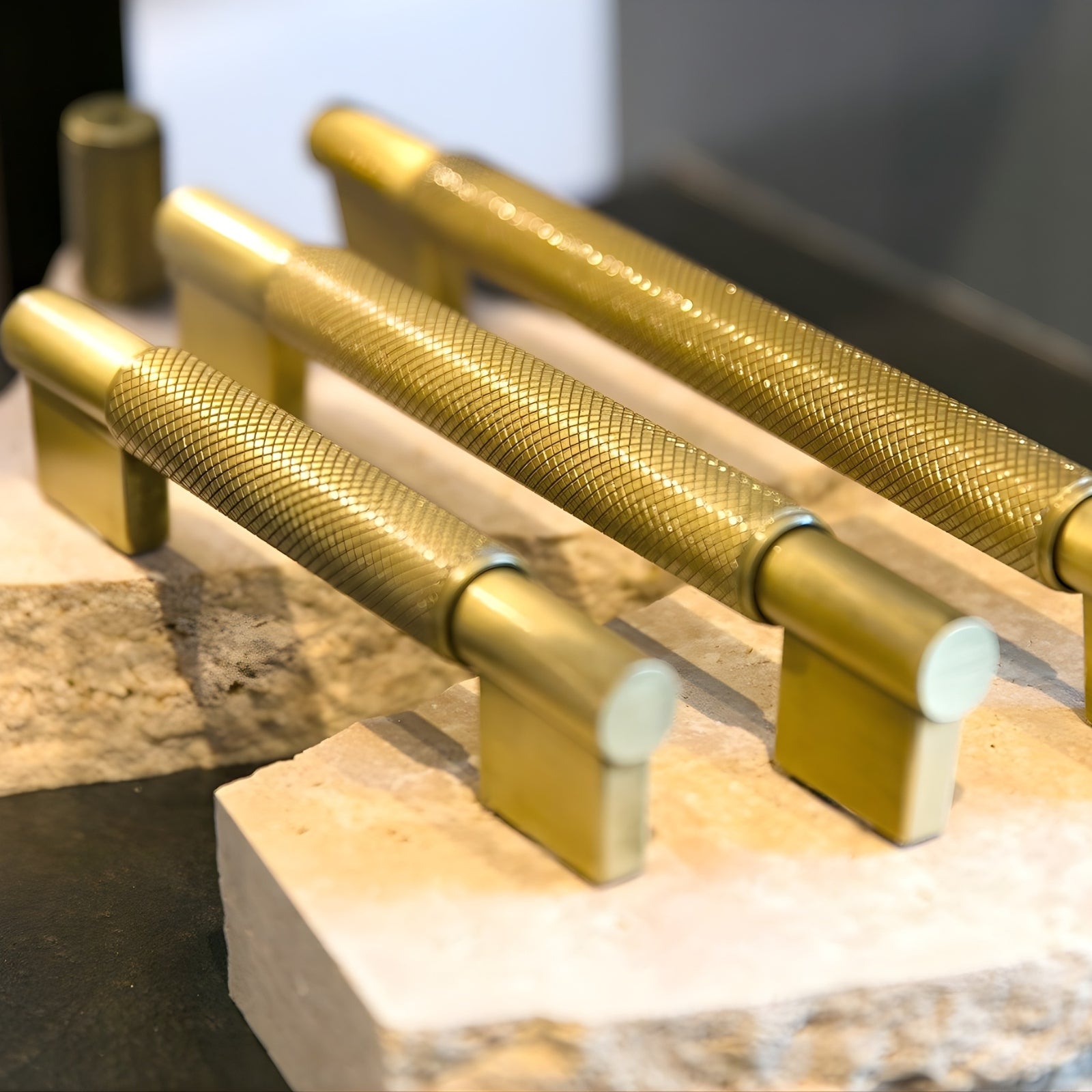 Size Turner Hastings Sassari 160mm Pull Handle Brushed Brass SA160CB-BB - The Blue Space