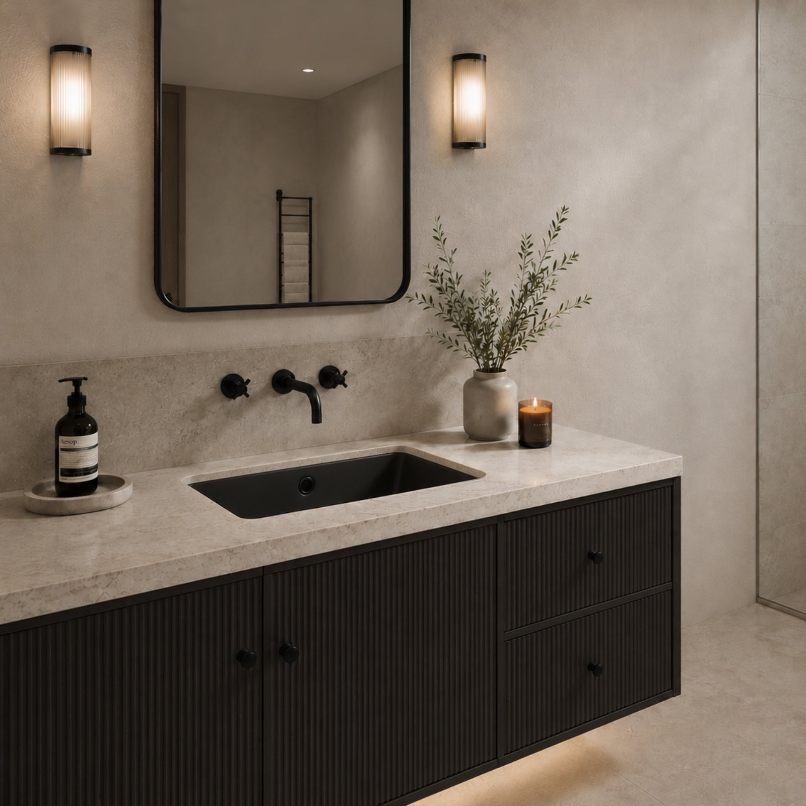 Lifestyle Turner Hastings Standard Agres 53x34 Under Counter Basin - Matte Black 118371-MB - The Blue Space