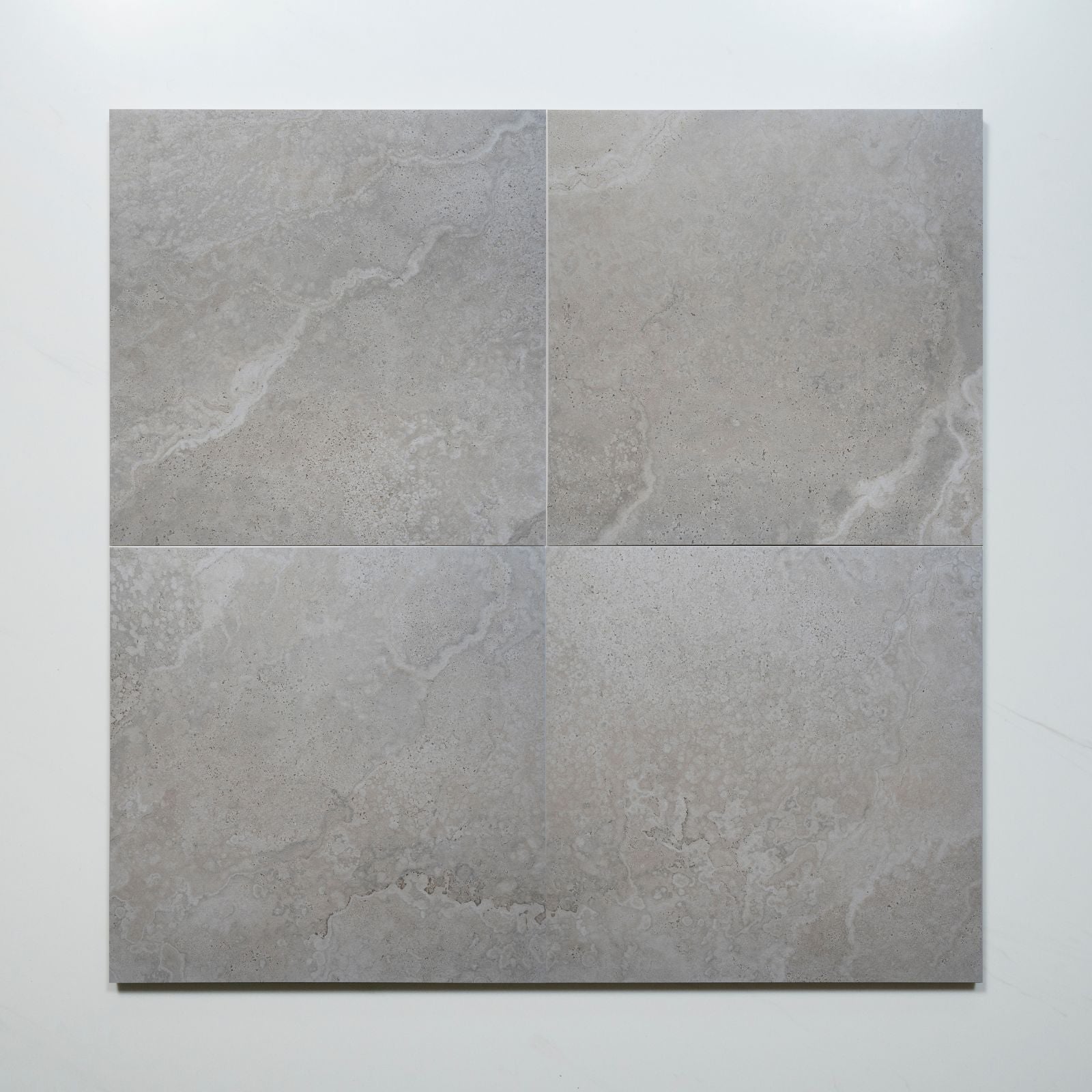 Pattern Tuscan Grey Travertine Look Tile 600mm x 600mm External 6CRWSVX - The Blue Space