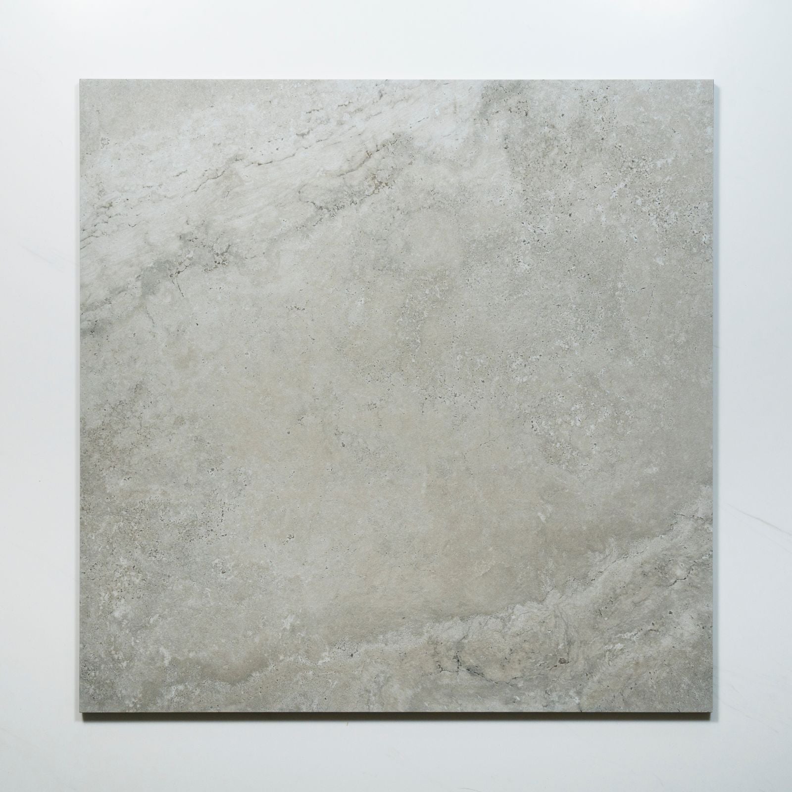 No Hand Tuscan Grey Travertine Look Tile 600mm x 600mm 6CRWSVM - The Blue Space