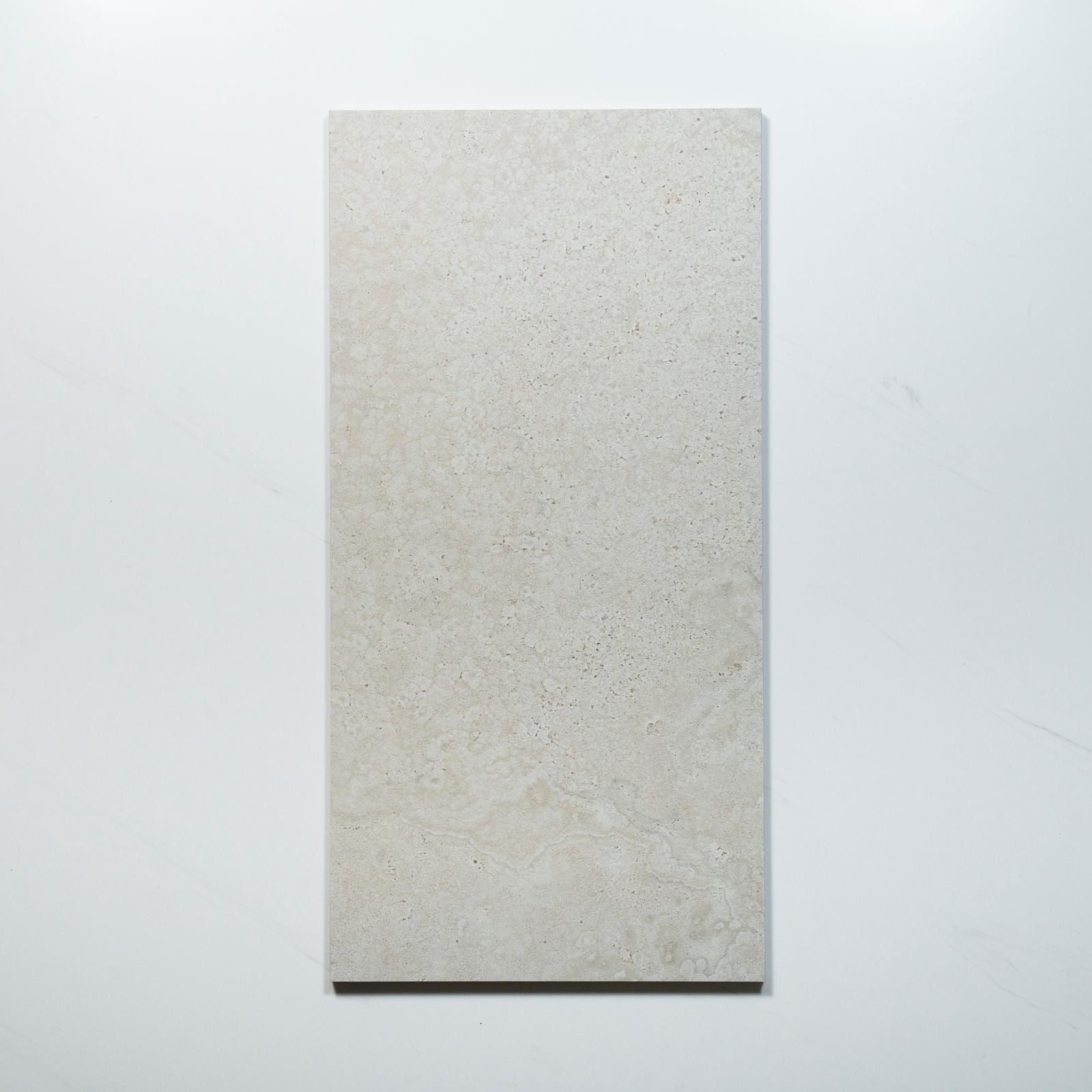 No Hand Tuscan White Travertine Look Tile 300mm x 600mm 36CRWWHM - The Blue Space