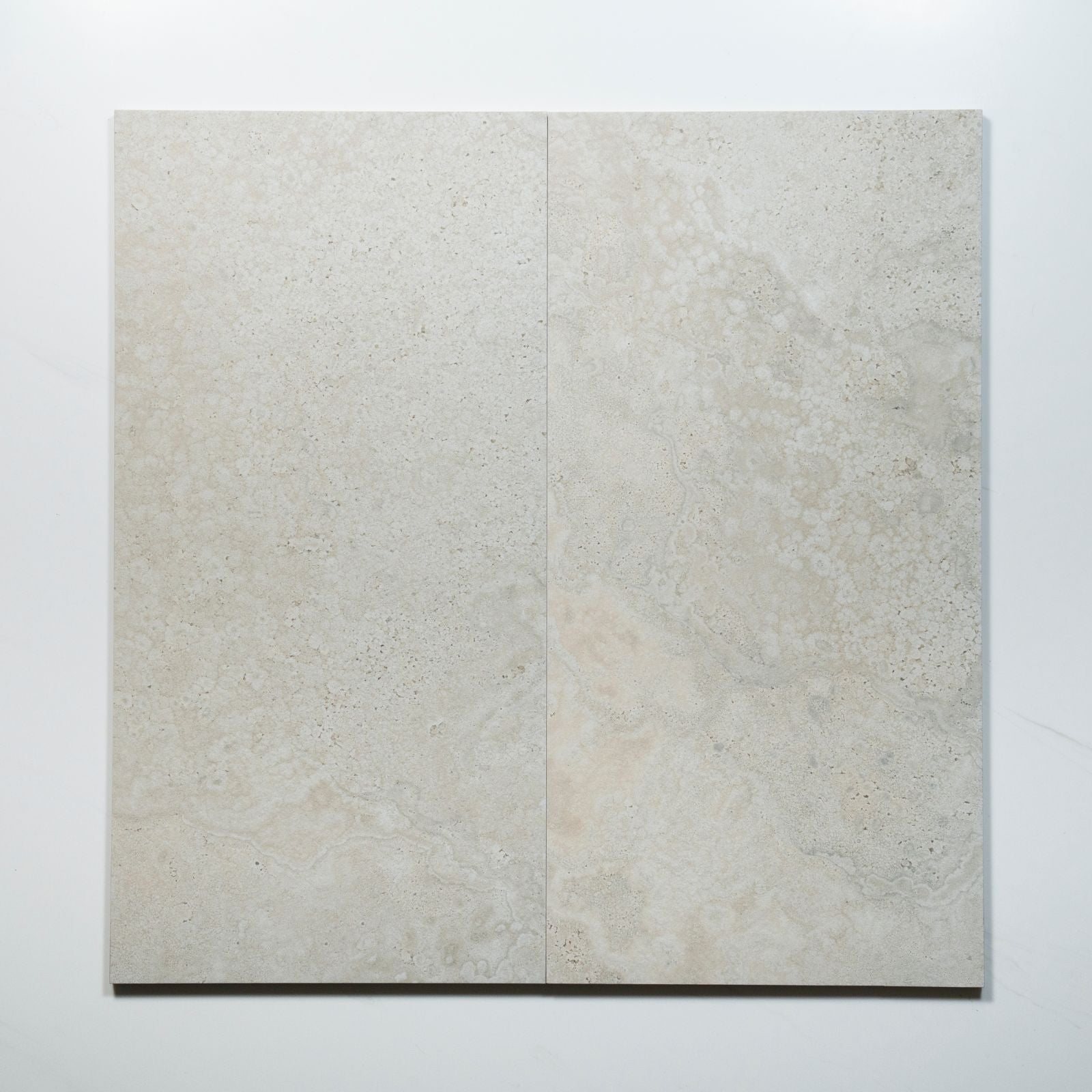 Pattern No Hand Tuscan White Travertine Look Tile 300mm x 600mm 36CRWWHM - The Blue Space