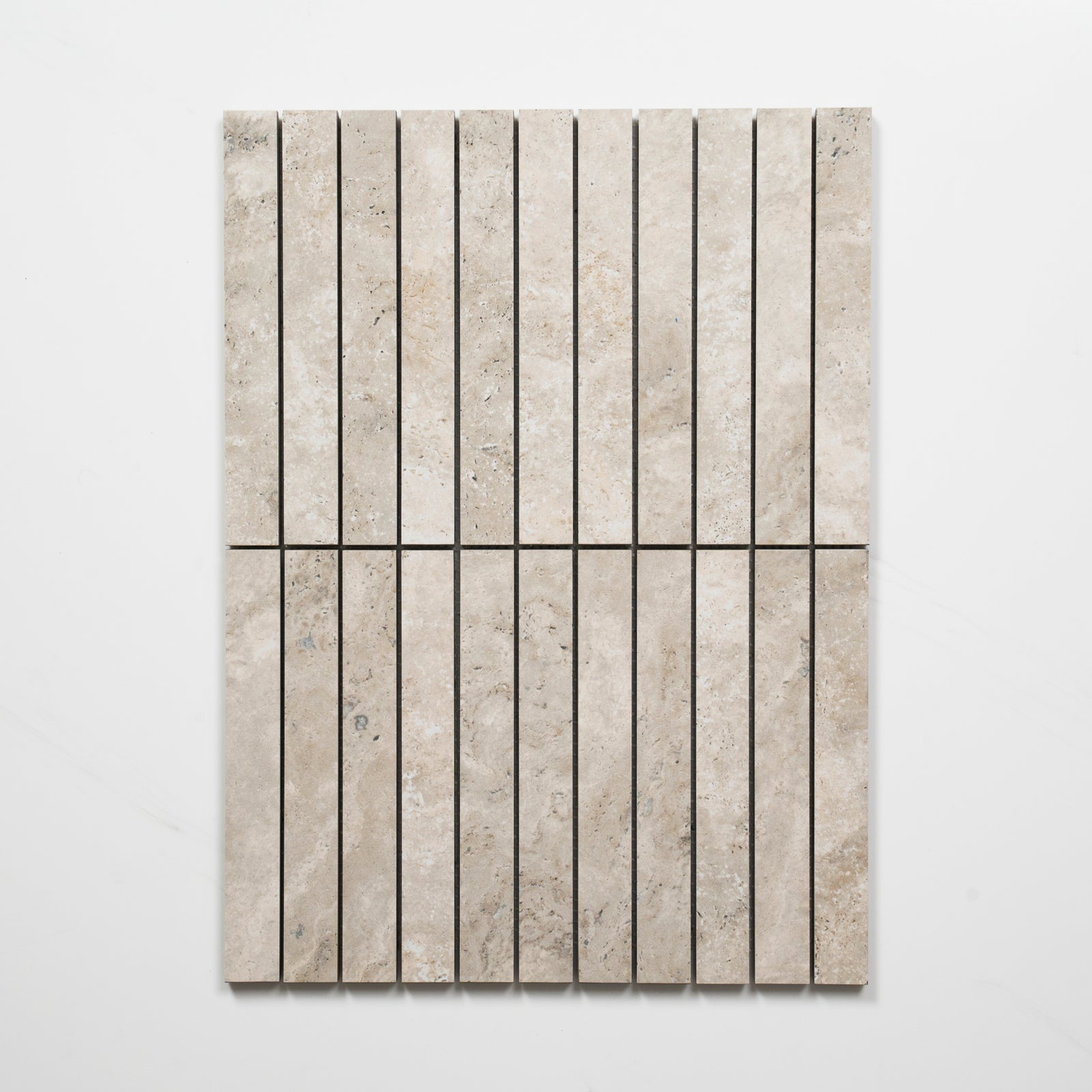 Pattern no Hand Valerie Ivory Porcelain Finger Mosaics P5 392 x 295mm sheets TRVBITGFM - The Blue Space