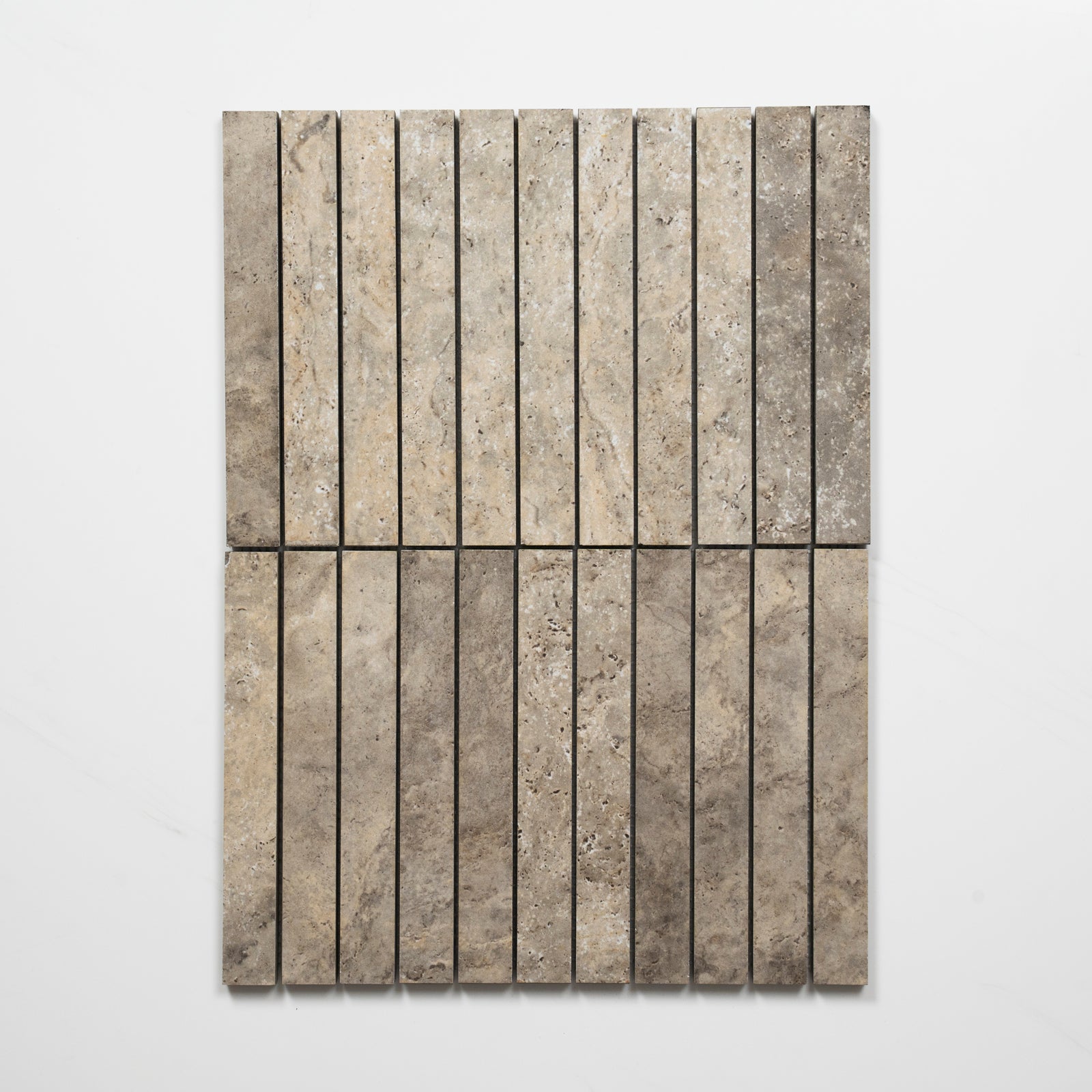 Pattern no Hand Valerie Rustic Porcelain Finger Mosaics P5 392 x 295mm sheets TRVSTTGFM - The Blue Space