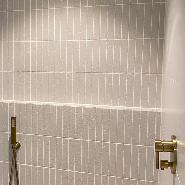 Vanilla Blaire Brick Tile Textured Gloss 45 x 230 x 8mm Porcelain | The Blue Space