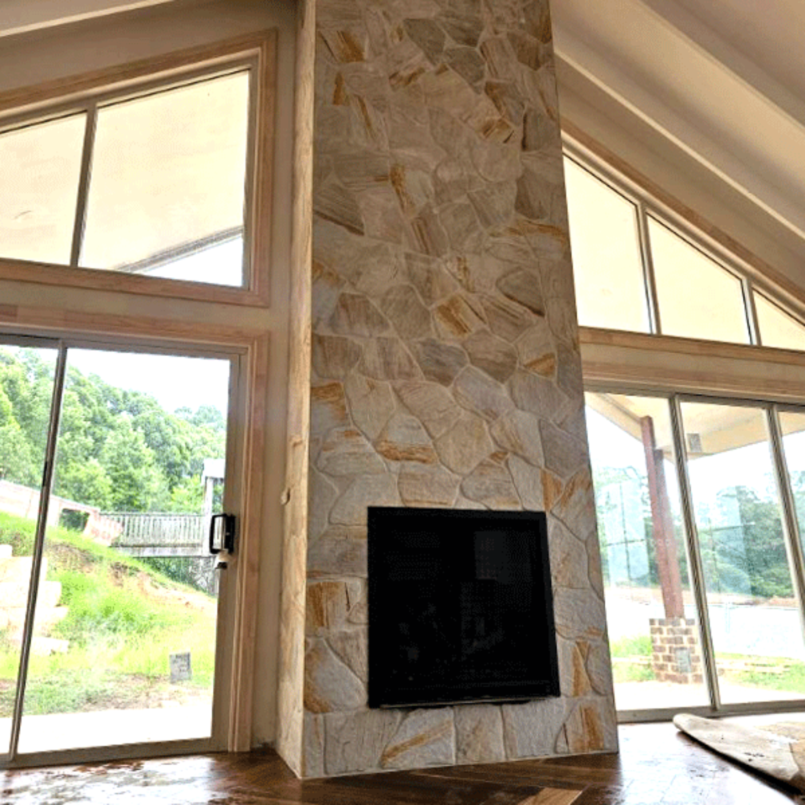 Lifestyle White Aria Stone Tile Matte Crazy Pave Porcelain - The Blue Space