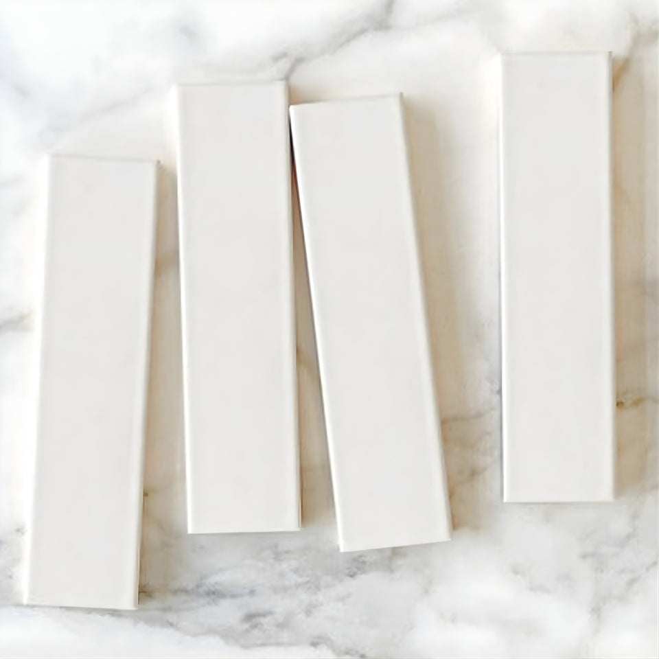 White Bella Subway Tile Gloss 65 x 265 x 7mm Ceramic
