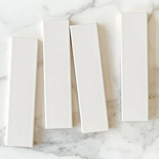 White Bella Subway Tile Matte 65 x 265 x 6mm Ceramic | The Blue Space