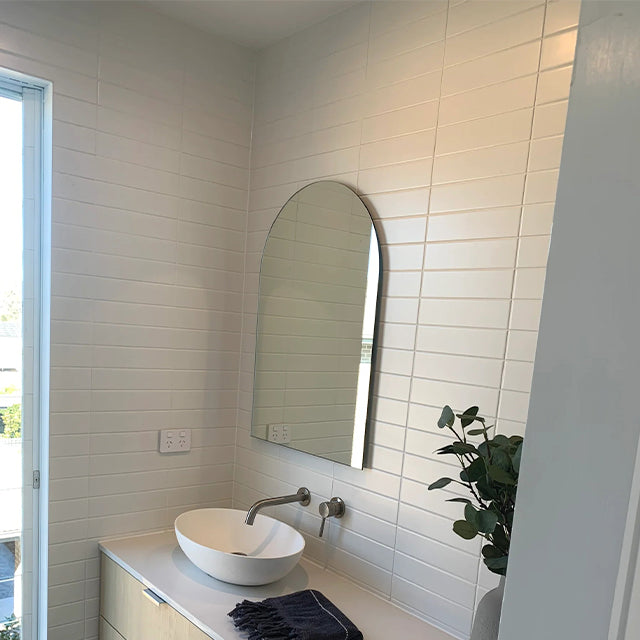 White Bella Subway Tile Matte 65 x 265 x 6mm Ceramic | The Blue Space