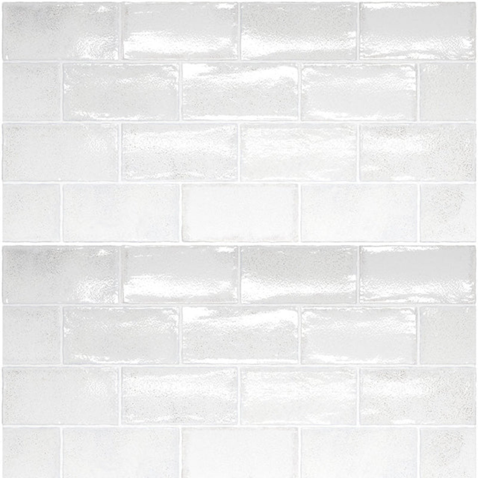 Looks White Dianna Hand Made Subway Tile 75 x 150 x 9mm Spanish Ceramic | The Blue Space