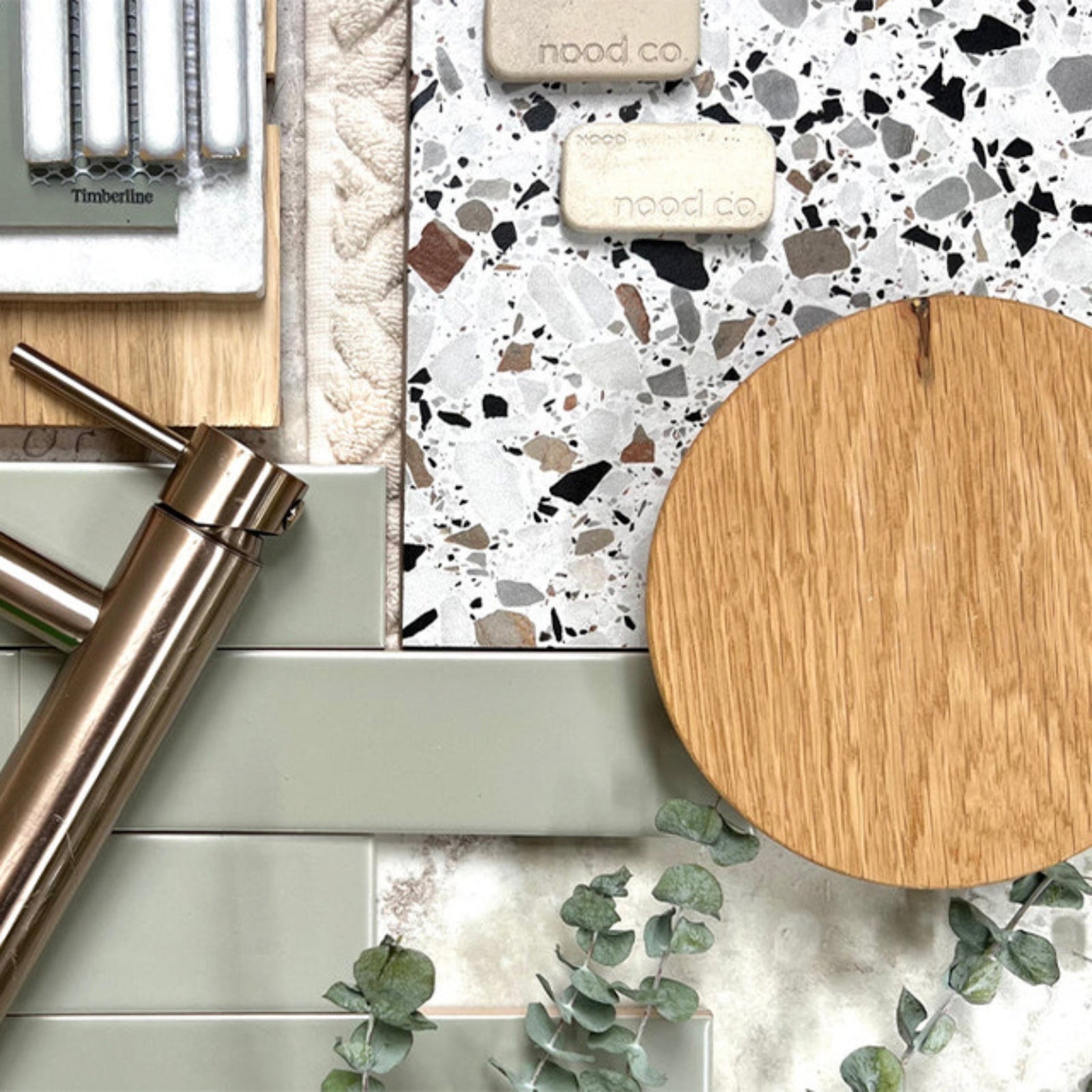 Sample Pack White Theo Terrazzo Tile Matt 200 x 200mm Porcelain 22FRABIMAC - The Blue Space