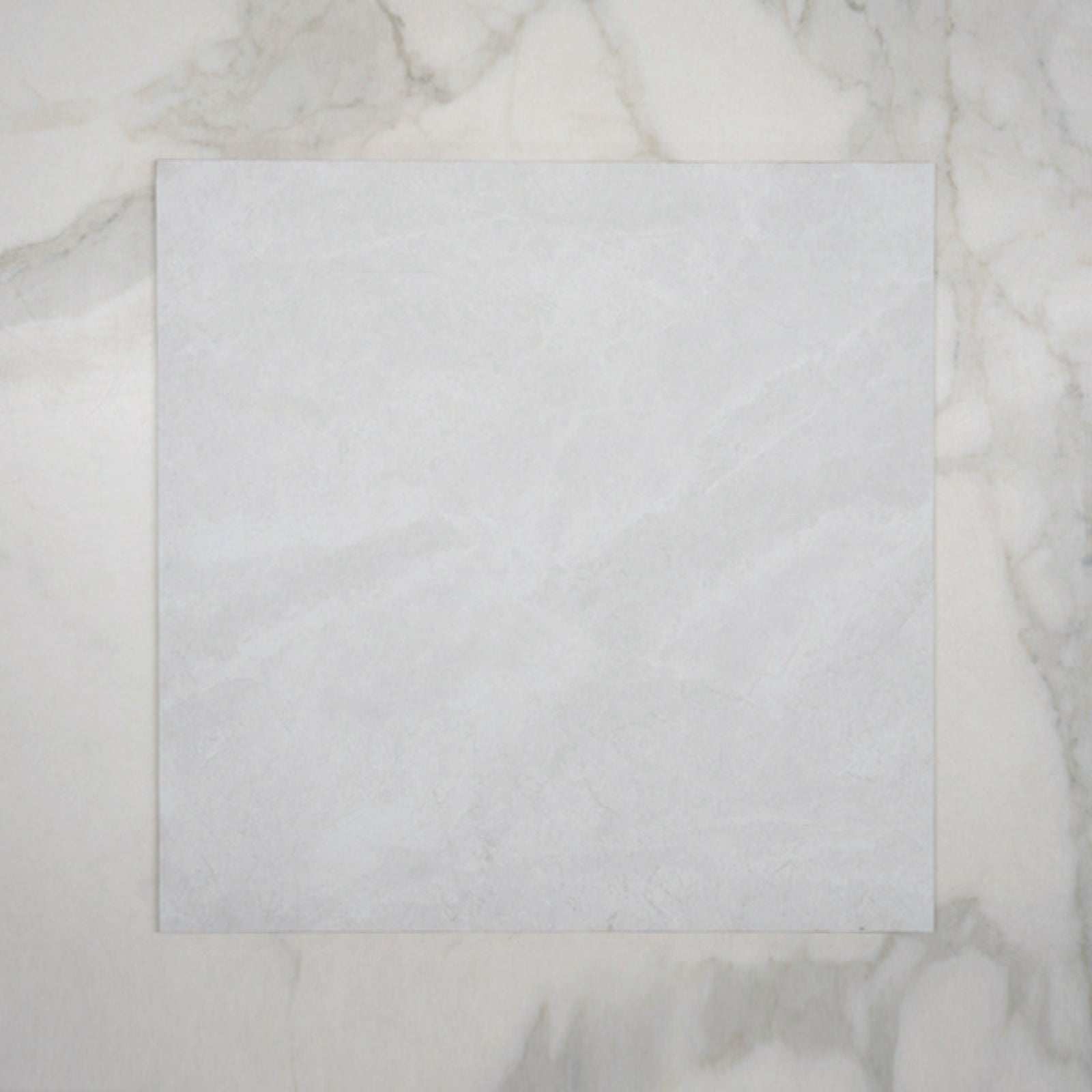 Single no Hand White Tilly Tundra Stone Tile Tech Grip 600 x 600 x 10mm Porcelain 66TUNWTG - The Blue Space