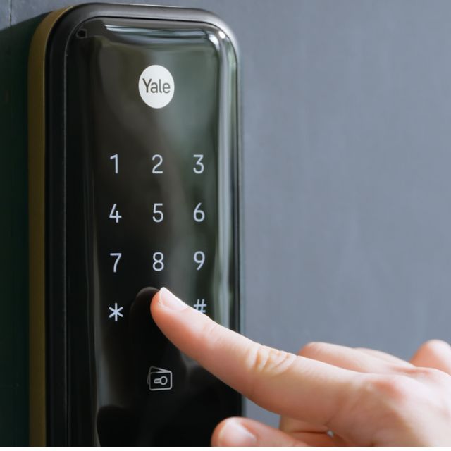 Personalized Pin Yale Kyra Pro Smart Push/Pull Mortice Lock with Yale Home Module Matte Black YKR/60/HK/MBK - The Blue Space