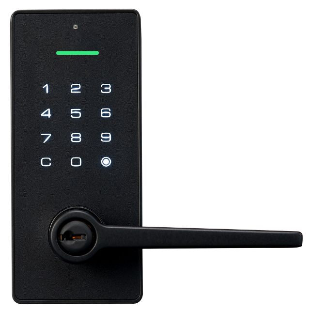 Exterior Yale Libi Digital Lever Keyed Matte Black YLBL226NRMBK - The Blue Space
