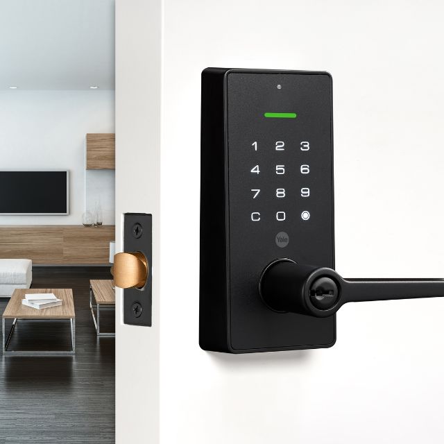 Yale Libi Digital Lever Keyed Matte Black