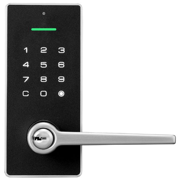 Yale Libi Digital Lever Keyed Satin Nickel
