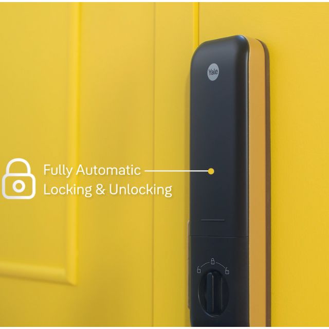 Yale Luna Pro+ Smart Push/Pull Mortice Lock with Yale Home Module Champagne Gold