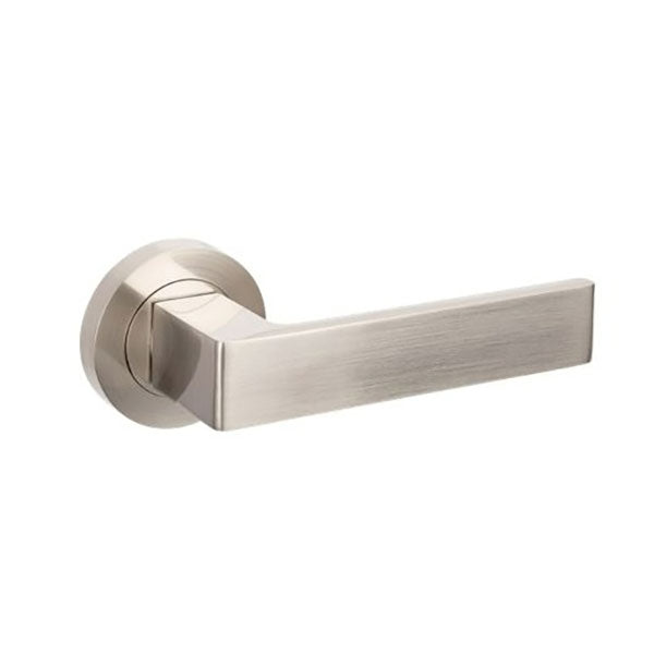 Zanda Boston Privacy Door Handle Set Brushed Nickel - The Blue Space
