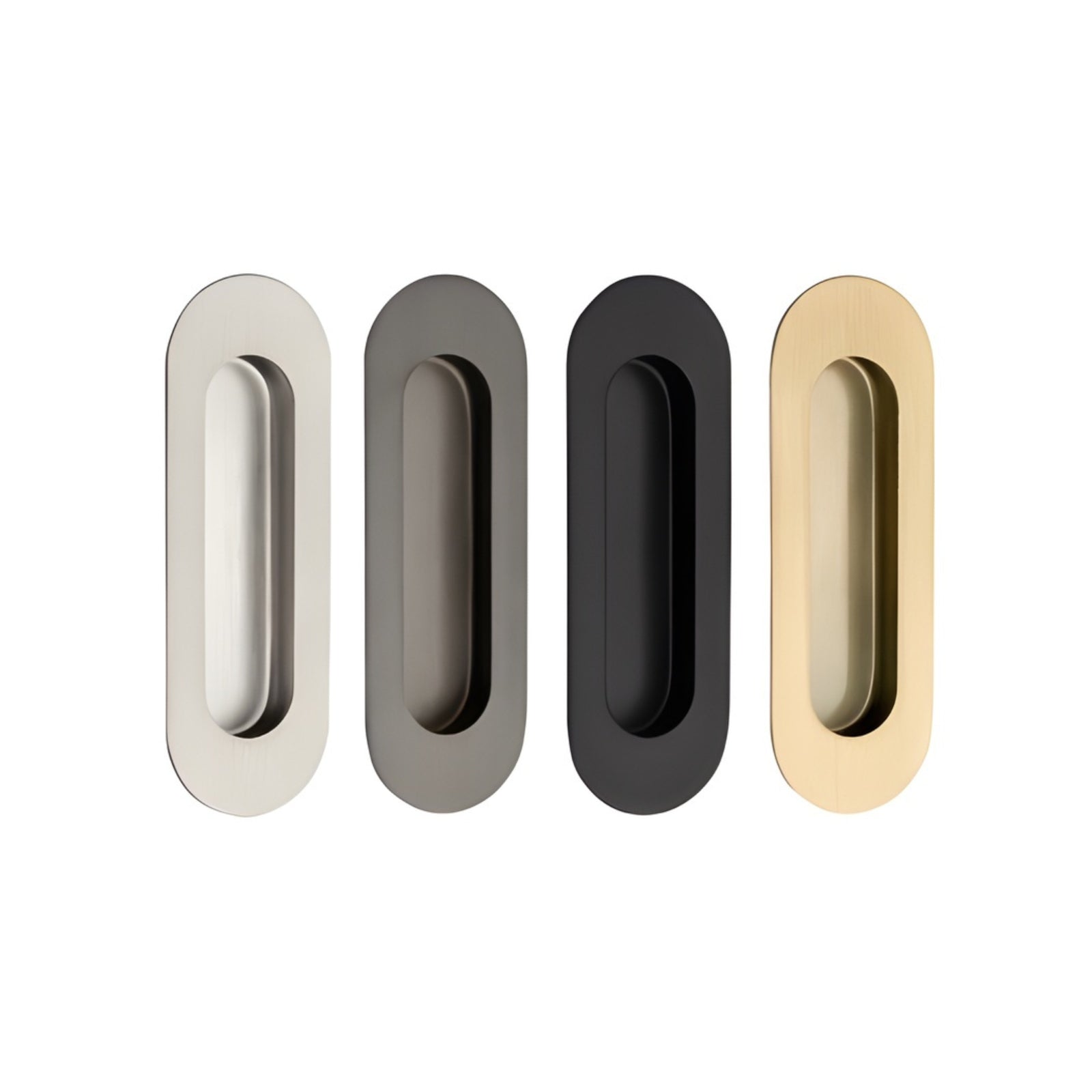 Variations Zanda Duke Flush Pull 120 x 40mm Matte Black 5241.BLK - The Blue Space