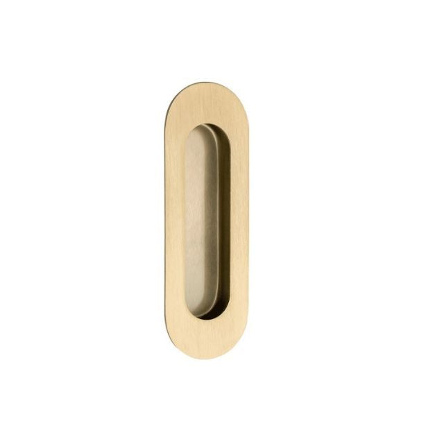 Zanda Duke Flush Pull 120 x 40mm Satin Brass 5241.SB - The Blue Space
