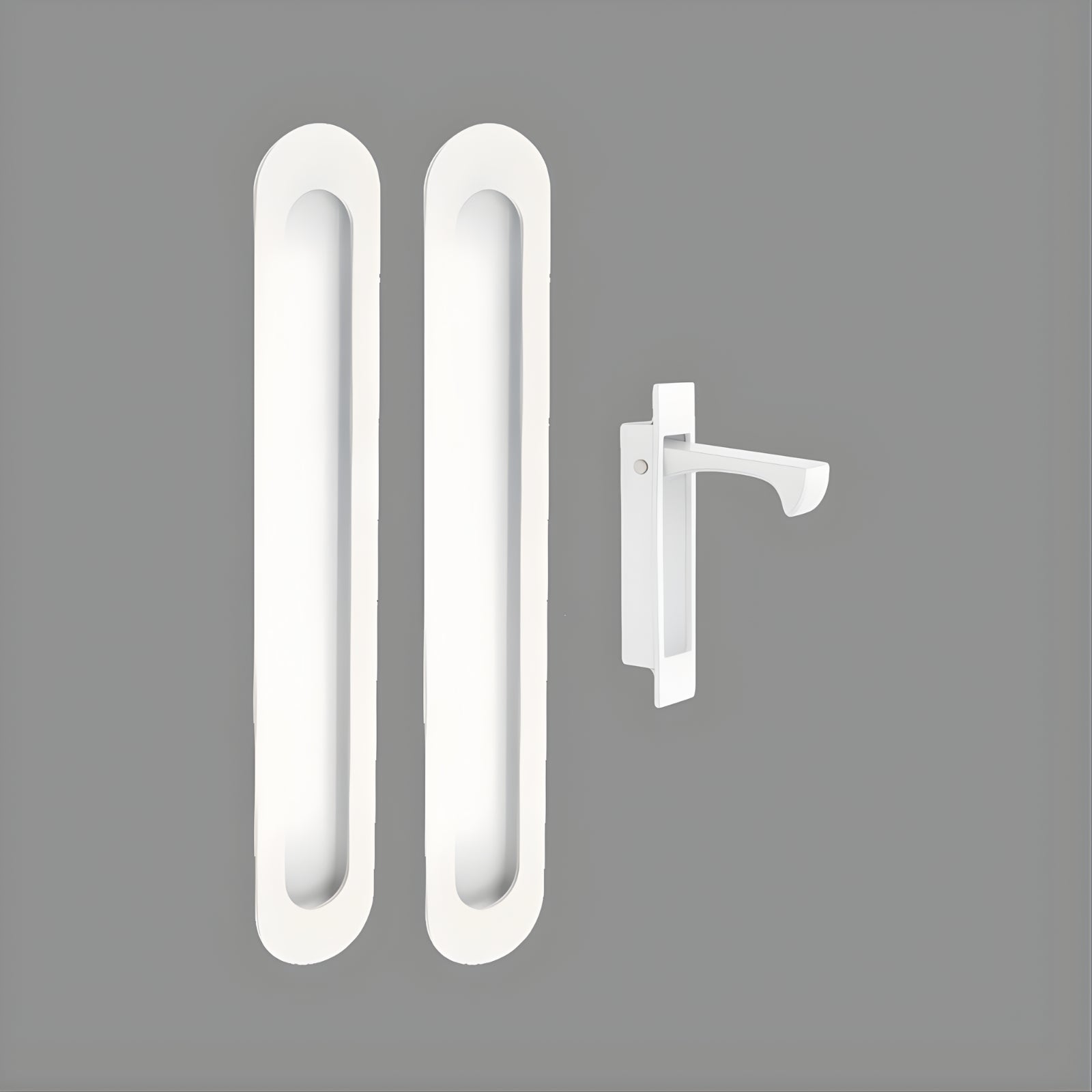 Zanda Duke Flush Pull Kit 250 x 40mm White 5268.WHT - The Blue Space