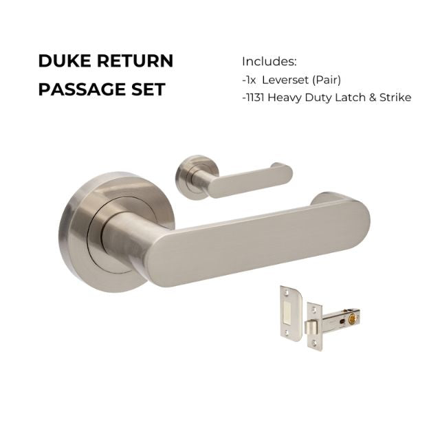 Zanda Duke Return Passage Set Brushed Nickel 10051.BN - The Blue Space