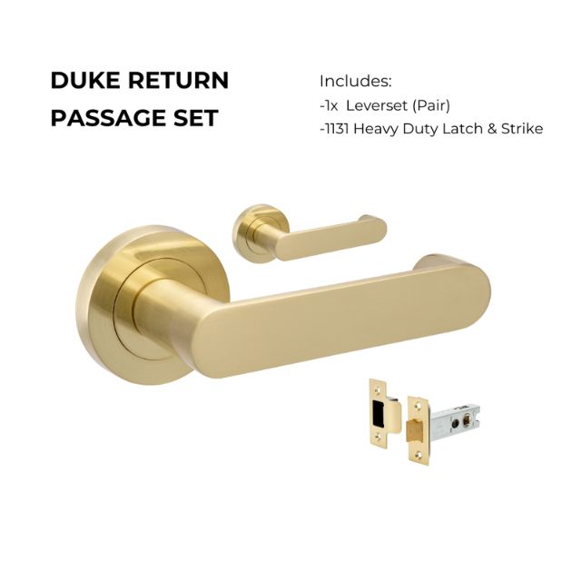 Zanda Duke Return Passage Set Satin Brass 10051.SB - The Blue Space