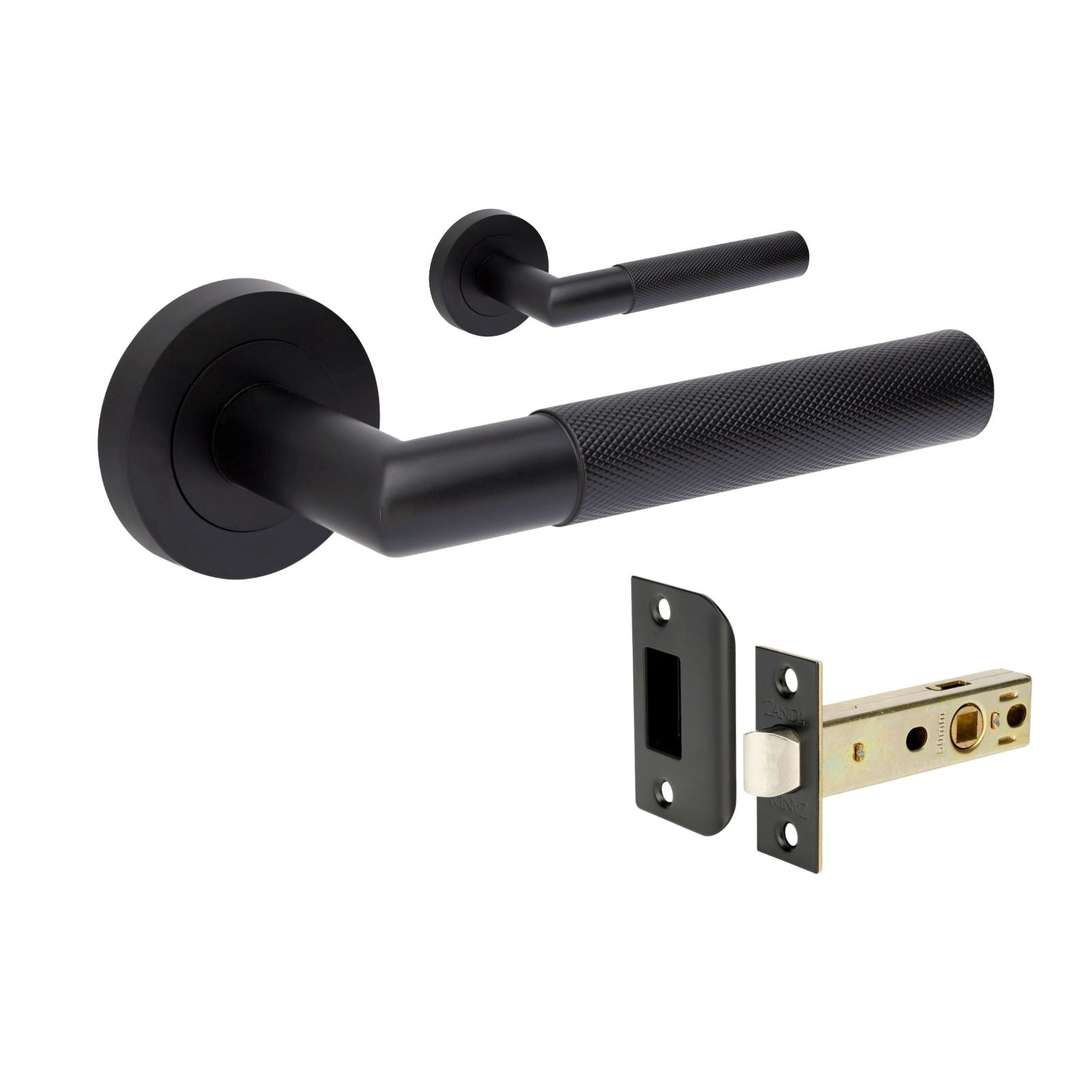 Zanda Vertex Passage Lever Set Matte Black 10031.BLK - The Blue Space