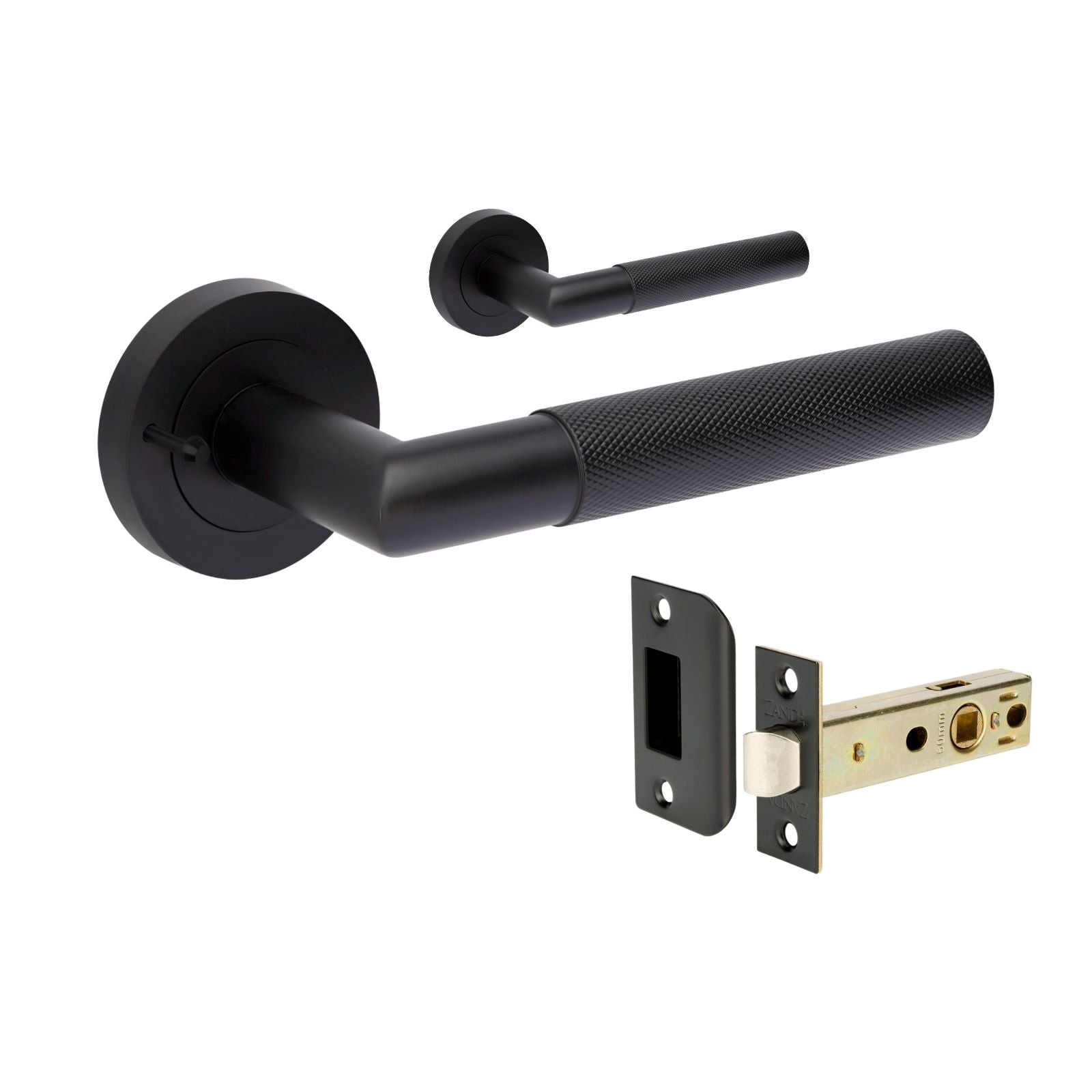 Zanda Vertex Privacy Lever Set Matte Black 10032.BLK - The Blue Space