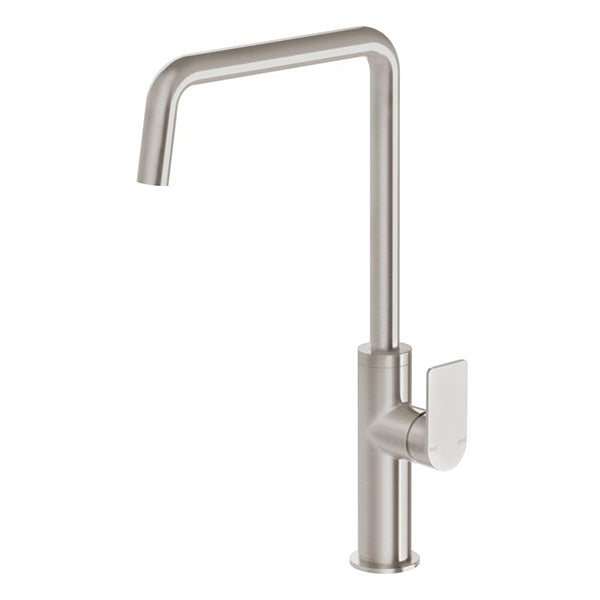 Phoenix Mekko Sink Mixer 190mm Squareline -Brushed Nickel