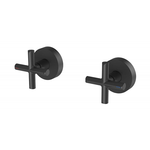 Phoenix Vivid Slimline Plus Wall Top Assemblies 15mm Extended Spindles - Matte Black online at The Blue Space
